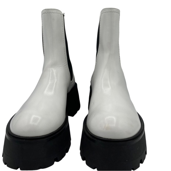 NWOB Alexander McQueen Ivory Leather Rave Chelsea High-Top Boots - Sz 9 - Picture 5 of 13